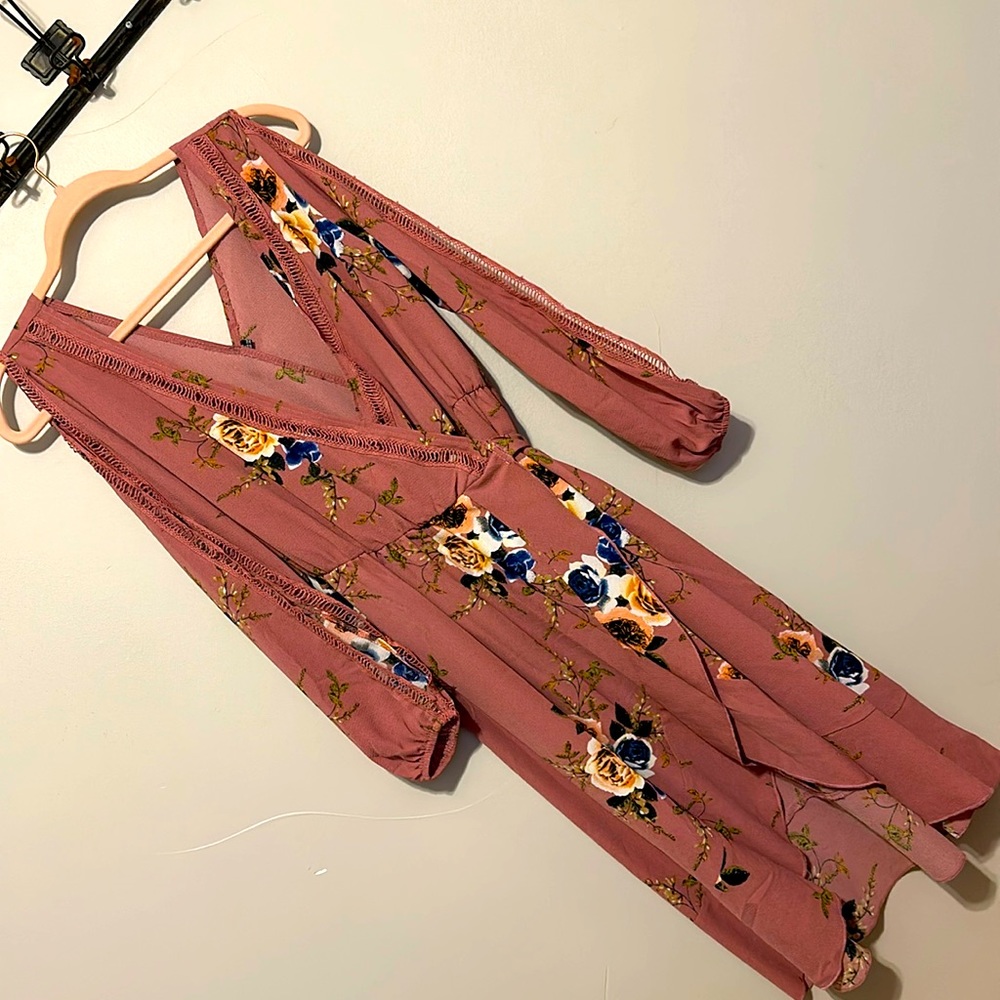 Boohoo Size 10 Floral Wrap Dress